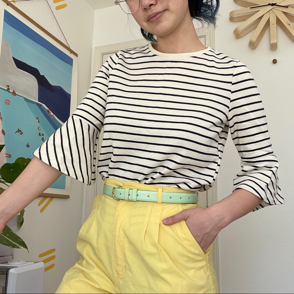 y.a.s. 3/4th bell sleeve terrycloth top